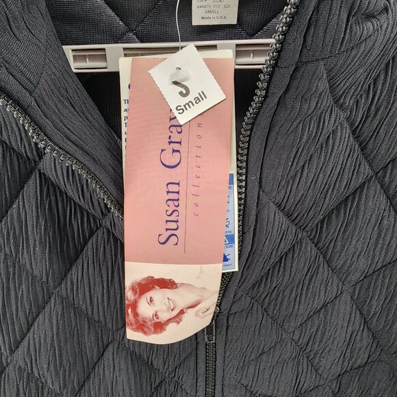 Susan Graver womens Small Collection Quilted Black Jacket New With Tags - Picture 3 of 9